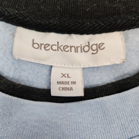 Breckenridge Baby Blue Winter‎ Sparrow Crew Neck Sweatshirt Size XL Women's - Picture 10 of 12